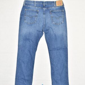 Levi's Men's Jeans Cotton Blue Size 38x30 Zip Solid 514 Slim Straight Denim